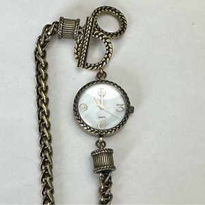 New Premier Designs bronze tone pearlized cable style wrap bracelet watch